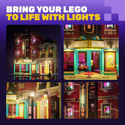 LED Light Kit Compatible with Lego 10312 Jazz Club – Lighting Accessories for Lego Icons Building Set Creative Decorative Upgrade (Model Not Included)