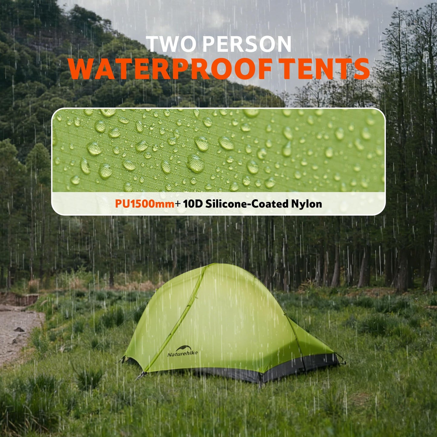 Naturehike Star Trail Ultralight Backpacking Tent, 2.3lb One Person Tent, 2.76 lb 2 Person Tents for Camping