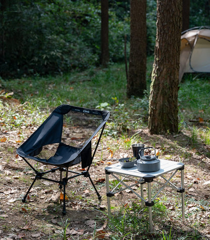 iClimb 1 Light Folding Table and 2 Ultralight Anti-Sinking Folding Chair Bundle for Adults Outdoor Camping Beach Concert