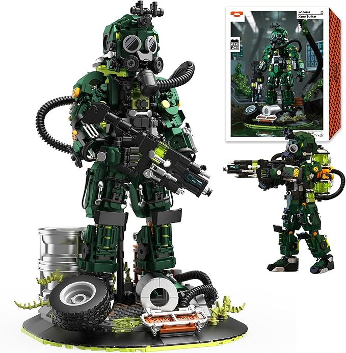Xeno-Striker Building Set Rescuer-Figures Toy Buildings Blocks for Adult Teens DIY Craft Model Building Kits for Boys Girls 12+ Home Office Decor Graduation Birthday 1271PCS