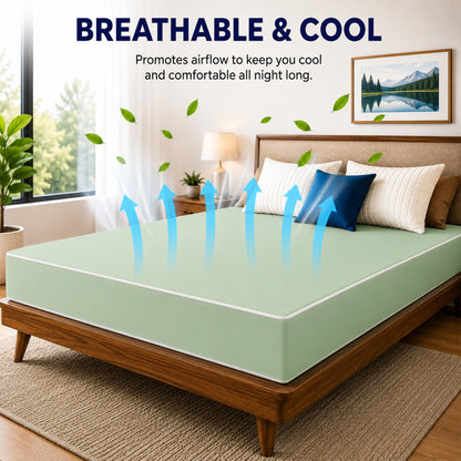 Greaton, 10-Inch Gel Memory Foam RV Mattress Replacement with Vinyl Cover, Medium Firm & Waterproof, Travel Camper Trailer Truck and Bunk, Pressure-Relief Support, Made in USA, 75" x 34"