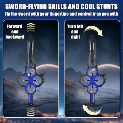 Flying Sword RC Airplane Flying Dagger Remote Control Airplane Drone for Kids Adults 8-16 Gesture Control Planes with 360° Flip Fighter Jet Toy Stunt Roll Gifts for Kids Boys Girls Large