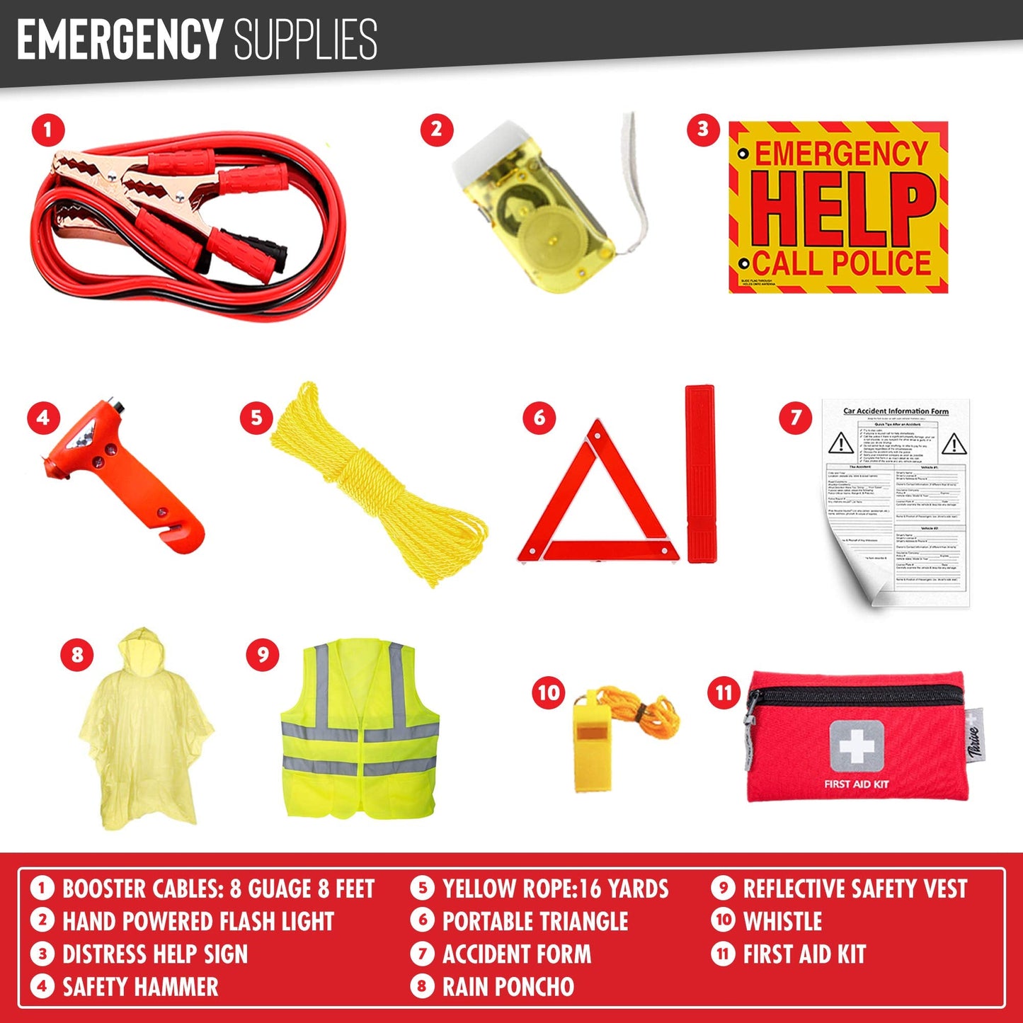 Large First Aid Kit and Auto Emergency Kit