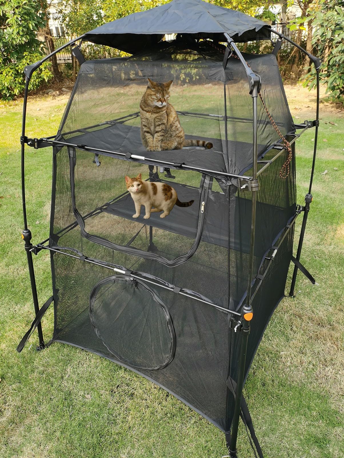 Hi Suyi Portable Pop Up Pet Cat Tents Enclosures for Outside Patio
