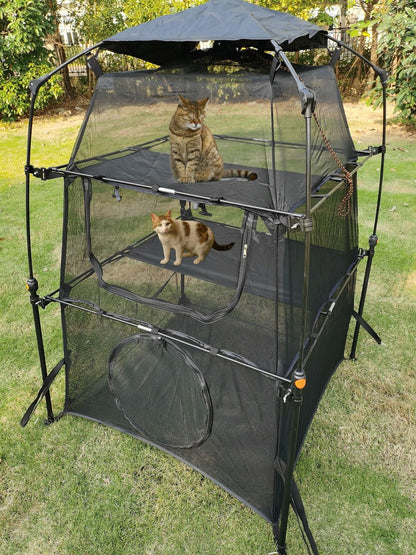 Hi Suyi Portable Pop Up Pet Cat Tents Enclosures for Outside Patio