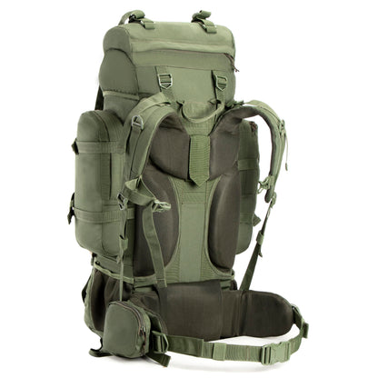 Tripole Colonel 95 Litres Internal Frame Rucksack + Detachable Day Pack, Rain Cover, Army Green