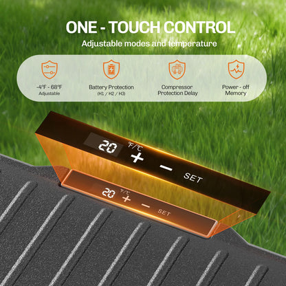 EKOJUCE 12 volt Car Refrigerator, 11 QT (10L) Electric Cooler, -4℉~68℉ Car Fridge, Car Freezer 12/24V DC & 100-240V AC, Portable Refrigerator for Outdoor, Truck, RV, Camping