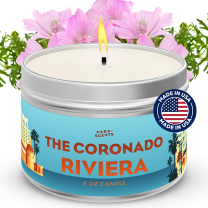 The Coronado Riviera Scented Candle - Accurate Duplicate of Resort Fragrances in Disneyworld, Florida - Hotel Scents - Handmade Soy Blend, Vegan & Cruelty-Free - Made in USA