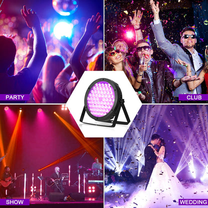 BETOPPER Stage Lighting 120W Par Light RGBW 4-in-1 Stage Lights, DJ Light DMX for Concert and Events,4 Packs
