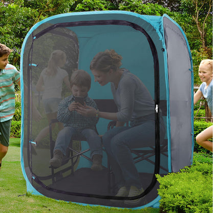 Under the Weather WeatherPod Tank MyPod™ Mesh 1-2 Person Pop-Up Screen Tent Pod - The Original Shark Tank - Keeps Out Bugs, Mosquitos with UPF 50 Sun Protection, Black