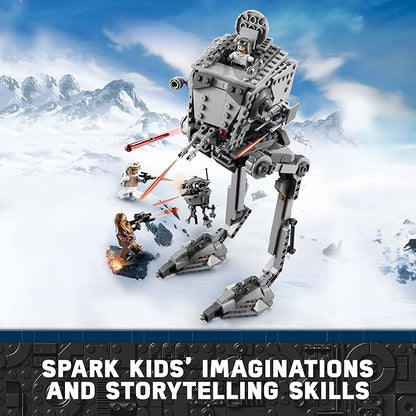 LEGO Star Wars Hoth at-ST Walker Building Toy for Kids with Chewbacca Minifigure and Droid Figure The Empire Strikes Back Model Star Wars Fan Gift 75322