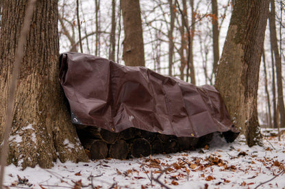 WHITEDUCK Super Heavy Duty Poly Tarp Cover 16 Mil & 10 Mil with Grommets and Reinforced Edges (Brown, White & Silver Black) (Brown- 16 Mil, 30' x 30')