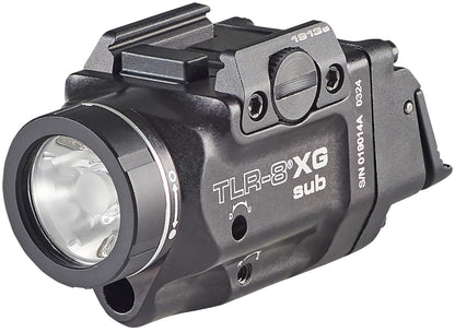 Streamlight 69438 TLR-8 X G sub 500-Lumen Rail-Mounted Tactical Weapon Light with Integrated Green Aiming Laser Exclusively for 1913 Short Models Only, Black