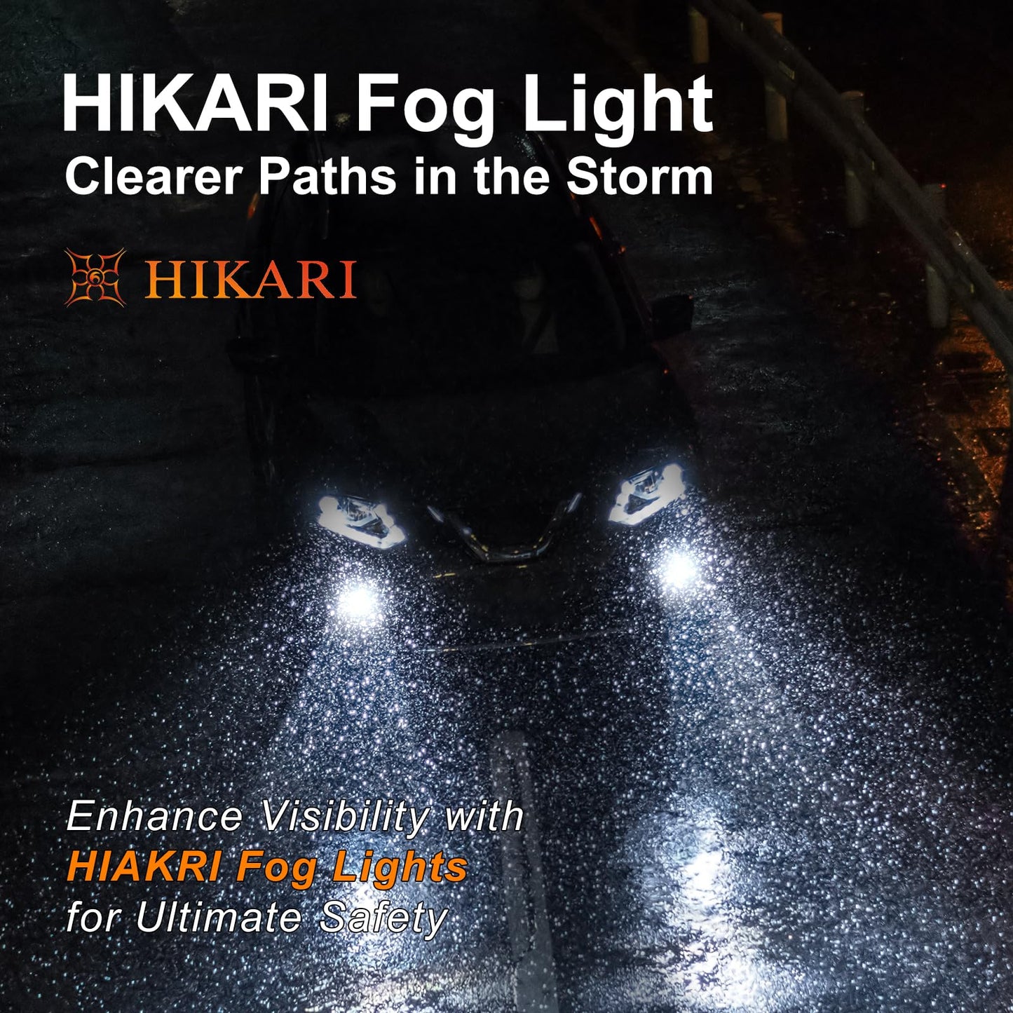 HIKARI WINGS H11 Fog Light, 80000LM Pure White 6000K LED Bulbs, Plug & Play IP68 Waterproof Pack of 2