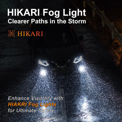 HIKARI WINGS H11 Fog Light, 80000LM Pure White 6000K LED Bulbs, Plug & Play IP68 Waterproof Pack of 2