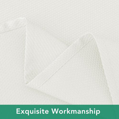 Biscaynebay Textured Fabric Square Tablecloths 54x54 Inches, Ivory Water Resistant Spill Proof Table Cloth Small Card Folding Table Covers for Dining, Kitchen, Wedding and Parties Machine Washable