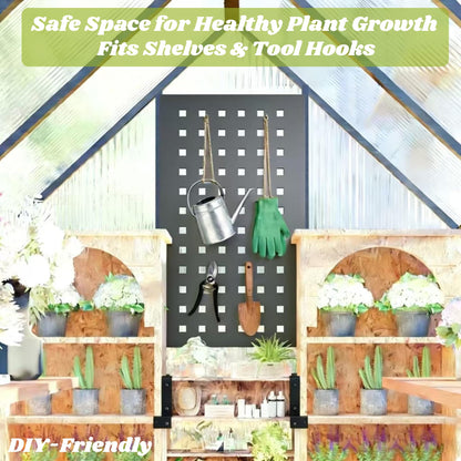 Jiliusure 6 x 8 FT Greenhouse for Outdoors, Polycarbonate Greenhouse with Quick Setup Structure and Roof Vent, Aluminum Large Walk-in Green House for Outside Garden Backyard, Dark Gray