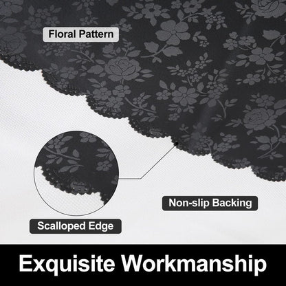 Smiry Rectangle Table Cloth, Waterproof Heavy Duty Vinyl Tablecloths, Wipeable Washable Table Cover for Kitchen and Dining Room (Black, 54" X 120")