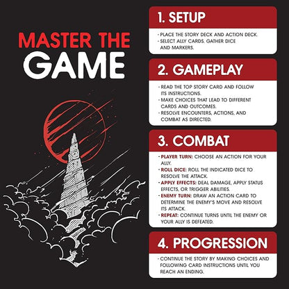 Spire's End: Volume 1 Card Game Add to Your Choose-Your-Path Horror Adventure and Strategy Board Games Immersive Solo or Cooperative Play for Ages 16 and Over 1-2 Players 60-90 Minute Playtime