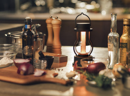 BALMUDA The Lantern | Rechargeable LED Lantern | 3 Light Modes: Candle, Amber, & Warm White | Battery Operated | Lightweight | Water-Resistant | US Version | Black
