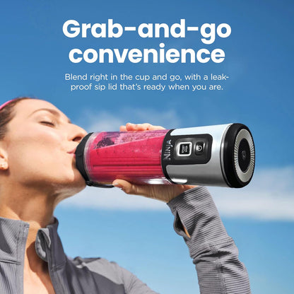 Ninja Blast Portable Blender - Cordless 18oz Personal Blender for Smoothies & Shakes | BPA Free, USB-C Rechargeable, Metallic Black