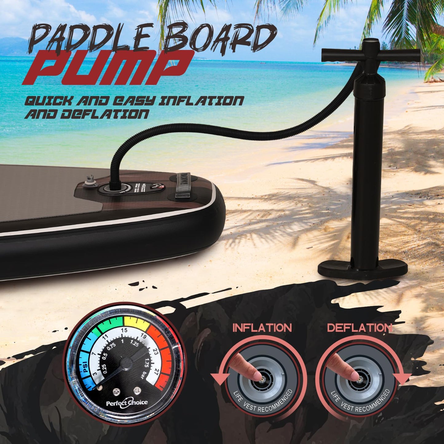 DAKUWAR Paddle Board 10'6''/10' Inflatable Stand Up Paddle Boards with SUP Accessories Ultra-Light Paddleboard Non-Slip Comfort Deck for Adults & Youth of All Skill Levels (Black and Gray)