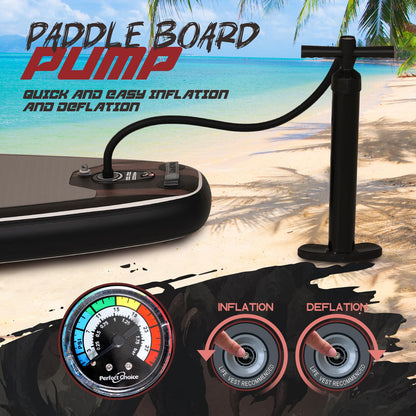 DAKUWAR Paddle Board 10'6''/10' Inflatable Stand Up Paddle Boards with SUP Accessories Ultra-Light Paddleboard Non-Slip Comfort Deck for Adults & Youth of All Skill Levels (Black and Gray)