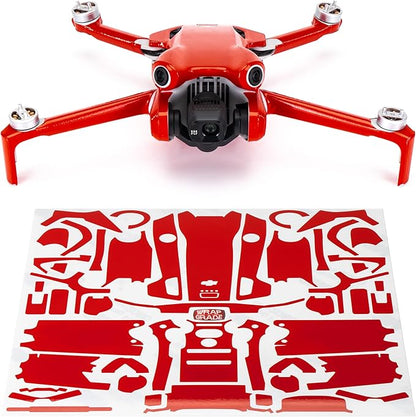 WRAPGRADE Skin Stickers Compatible with DJI Mini 4 Pro | Full Wrap (Super Red)