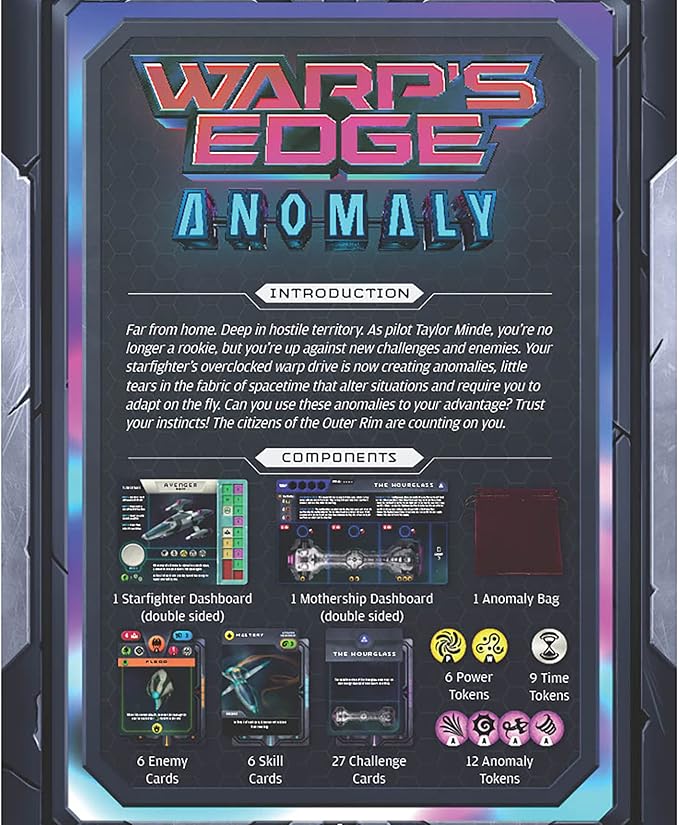Renegade Game Studios Warp's Edge Anomaly Expansion Solo Board Game Strategy Card Game with Difficulty Scaling Ages 10+