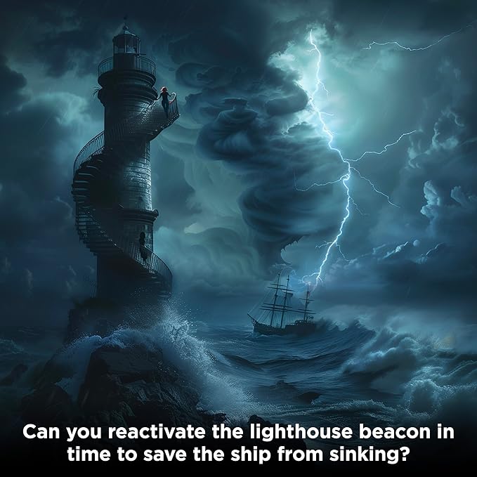 EXIT: The Deserted Lighthouse (With Jigsaw Puzzle) | Exit: The Game - A Kosmos Game | Family-Friendly Jigsaw Puzzle-Based at-Home Escape Room Experience for 1 to 4 Players Ages 12+