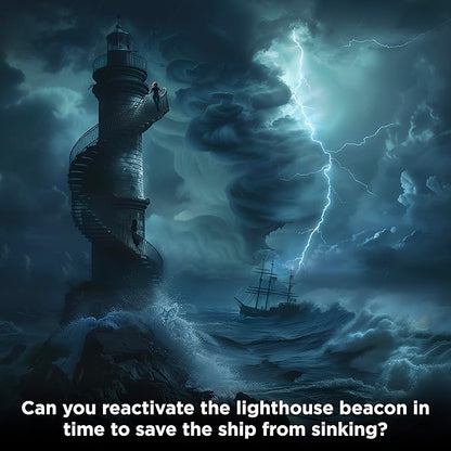 EXIT: The Deserted Lighthouse (With Jigsaw Puzzle) | Exit: The Game - A Kosmos Game | Family-Friendly Jigsaw Puzzle-Based at-Home Escape Room Experience for 1 to 4 Players Ages 12+