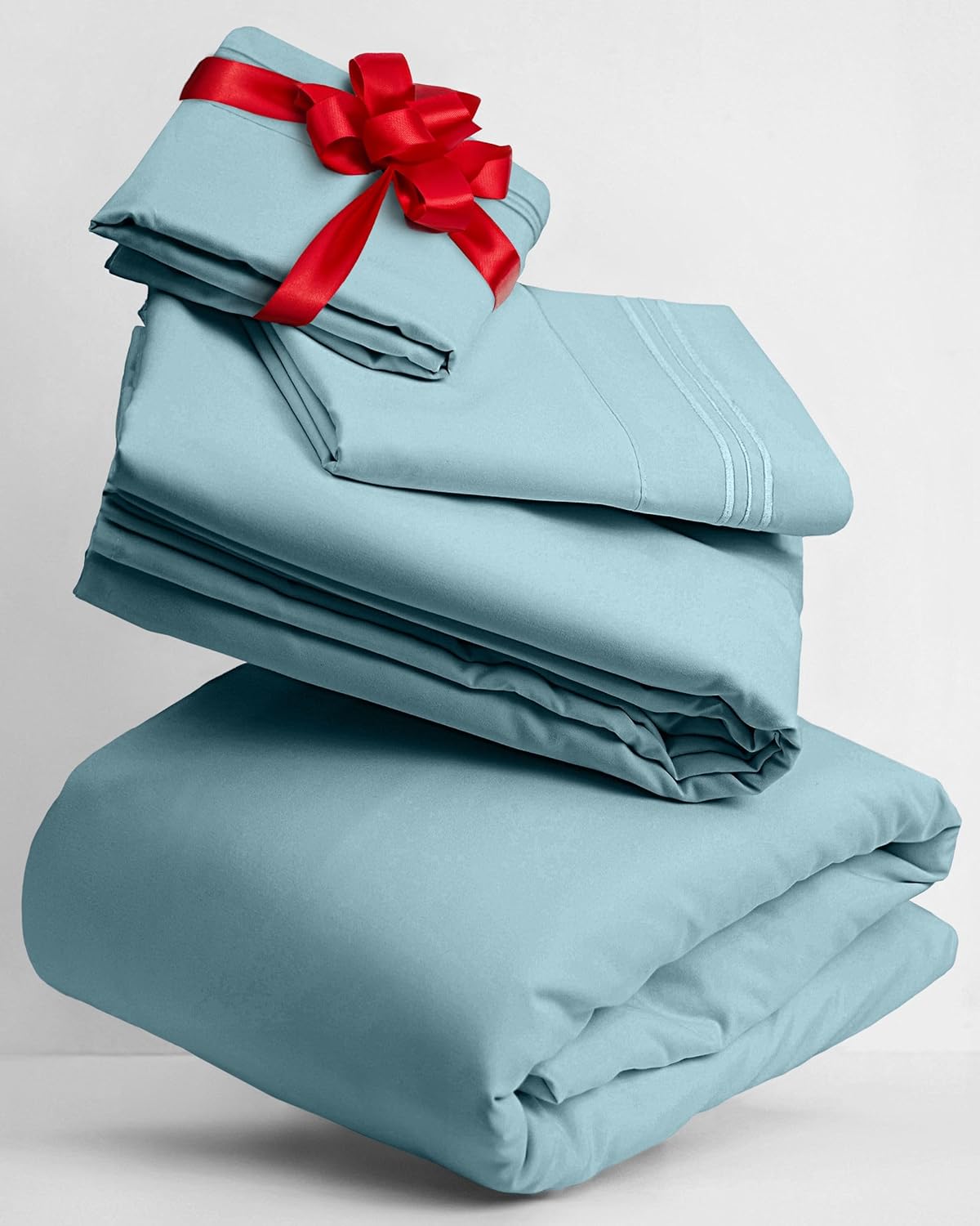 Mellanni Twin XL Sheets Set - Iconic Collection Hotel Luxury Bedding - Extra Soft, Cooling, Stain Resistant (Aqua)