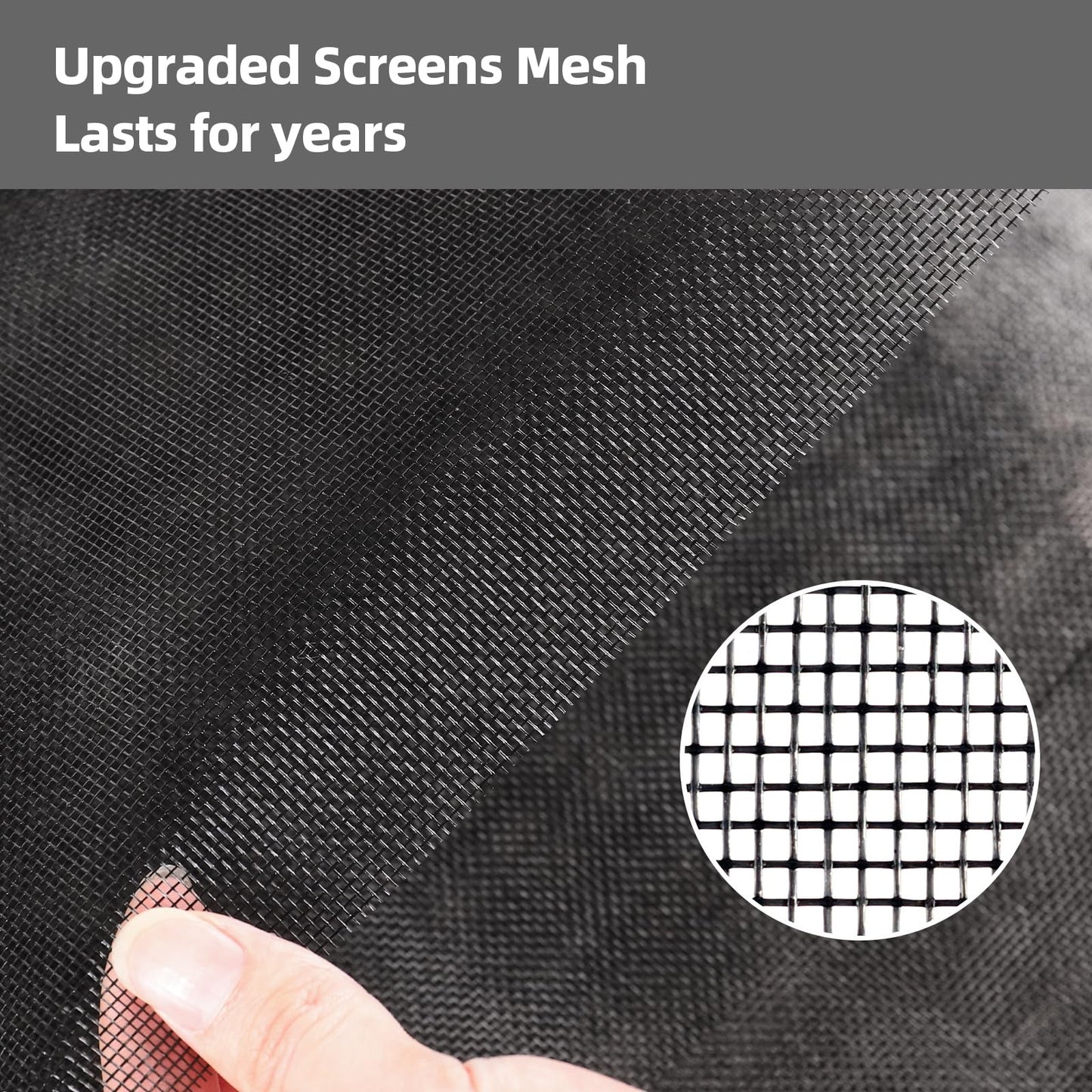 84Inch x 100Feet Window Screen Mesh Roll and Durable Screen Door Replacement, Window Mesh Screen Roll for Windows (Black)