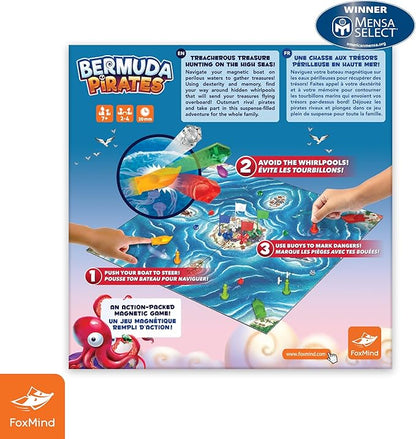 FoxMind Bermuda Pirates Magnetic Board Game for Kids Captivating Pirate Adventure for Family and Friends