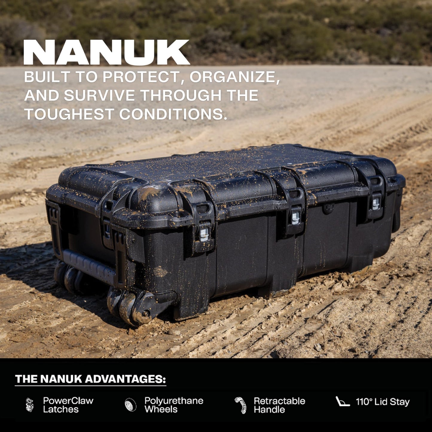 NANUK 962 Pro Photo Kit– Waterproof Large Travel Camera Hard Case with Wheels, Padded Dividers & Retractable Handle, 31" x 20" x 11" –Impact-Resistant, Dustproof, Durable, Ideal for Heavy Loads –Black
