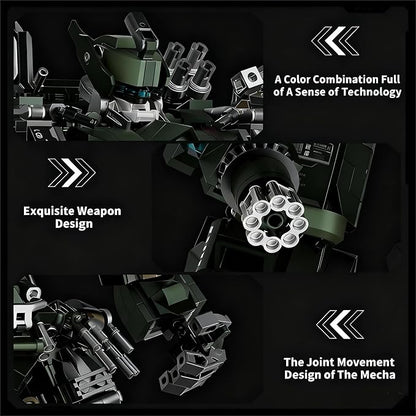 Weapon Mech Building Blocks Set for AdultsCompatible with Lego Mech Robot Model Building Kit for Boys 8-14 Toys for Teens