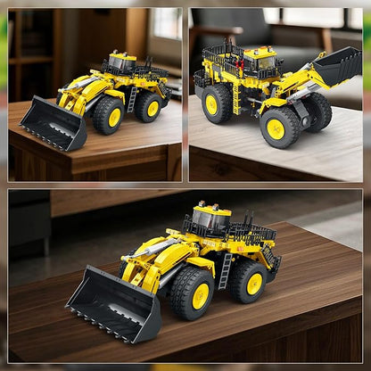 Reobrix Bulldozer Building Blocks Set 22009 Engineering Vehicle Model Kit for Adults Remote Control Excavator Toy with 4-Wheel Drive Gifts for Adults Ages 14+ 1876 Pieces