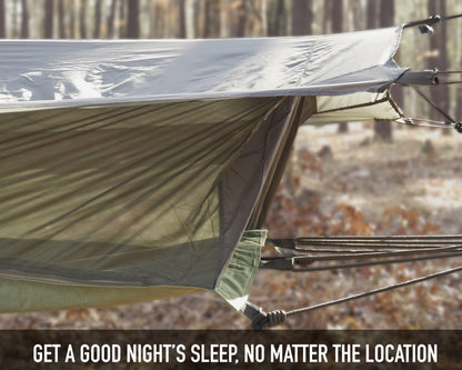 Rothco Jungle Hammock with Mosquito Net and Rain Fly Roof – Portable and Lightweight – Great for Camping, Backpacking, and More