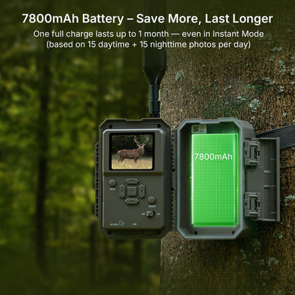 GardePro X66 Pro Cellular Trail Camera (Non-WiFi) with SP350 Solar Panel, 7800mAh Battery, Live View, Instant Alerts, Shared Data Plan, Built-in GPS