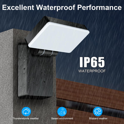 Juyace 60W LED Wall Light Outdoor Exterior Flood Light Wall Mount Yard Security Light Waterproof 360 ° Rotat Folding 6000K for Barn Area 4 Pack