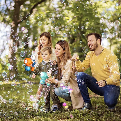 Bubble Guns for Toddlers2pcs Rabbit Bubble Machine for KidsAutomatic Bubble Blower with 10 Bubble SolutionsOutdoor Toys Easter Baskets Stuffers Gift for Age 3 4 5 6 7 8 Years Old Boys Girls