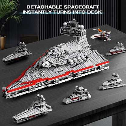 Star Art Drawings Building Set – Aesthetic Model Decoration Super Galactic Spaceship to Build – Room Decor Gift for Adults (5964 Pcs)