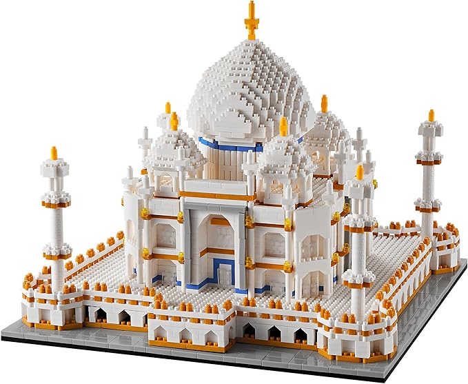 Micro Mini Blocks Architecture Taj Mahal Building Set Landmarks Collection Model Kits Idea Toys Present for Adults and Kids Age of 14+ 3950 PCS