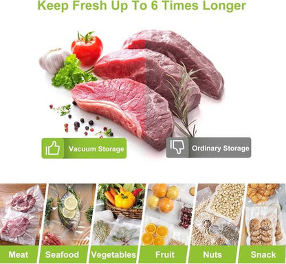 Bonsenkitchen Vacuum Sealer Bags - Heavy Duty 11" x 20' Rolls | BPA Free Food Storage & Sous Vide Cooking