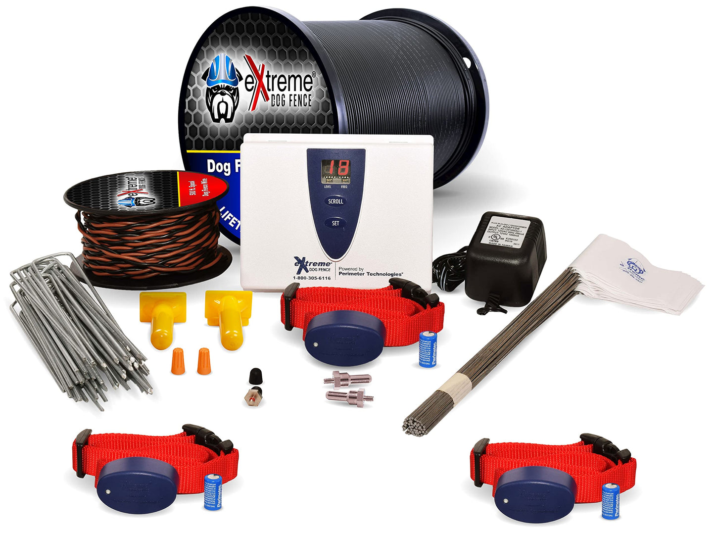 Underground Electric Dog Fence Ultimate - Extreme Pro Dog Fence System for Easy Setup and Maximum Longevity and Continued Reliable Pet Safety - 3 Dog | 2000 Feet Pro Grade Dog Fence Wire