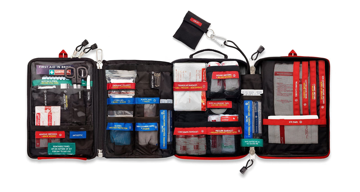 SURVIVAL Workplace/Home First Aid Kit USA - Premium First Aid Kit for Home & Workplace Emergencies - 152 Pieces