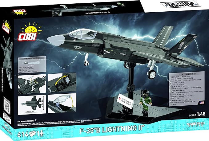 COBI Armed Forces F-35B Lightning II 1:48 Scale Building Set 614 Pieces