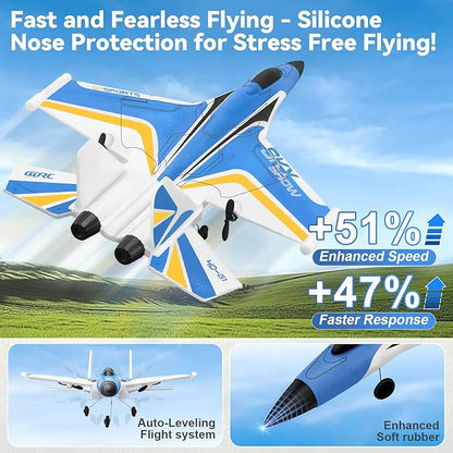 4DRC G1 RC Plane for Adults Kids RC Airplane Fighter Jet 2.4GHz 4 Channel 6-axis Gyro Stabilizer RTF Glider Aircraft Plane Toys Easy to Fly Remote Control Airplane Glider for Kids &amp Beginners