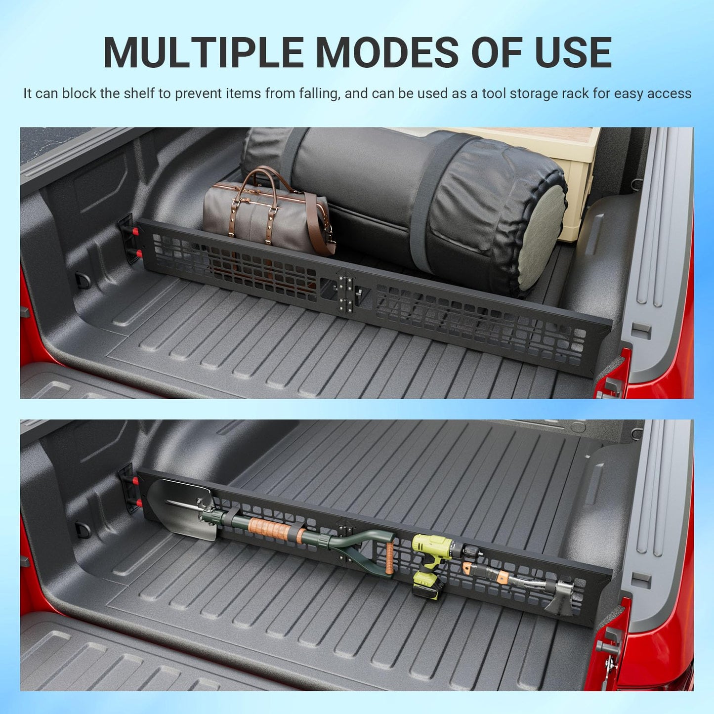 SZYANG Truck Bed Divider Compatible with 2019-2025 Dodge Ram 1500 Cargo Manager Molle Panel Truck Bed Organizer Replacement for 2019-2025 Dodge Ram Accessories