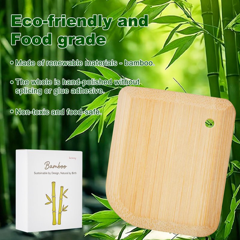 Bamboo Pan Scraper, Pot Scraper, Food Scraper, Kitchen Scraper Tools for Cast Iron Skillets, Cookware, Dishes, Pans and Pots (4 Pcs)